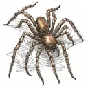 brown recluse spider crawling tattoo design idea