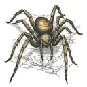 brown recluse spider crawling tattoo design idea