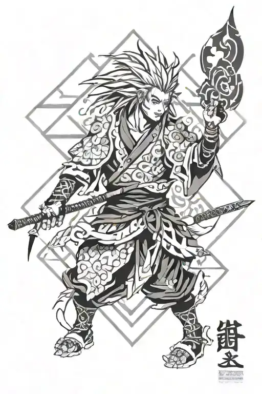 Rengoku and Uzui tattoo design idea