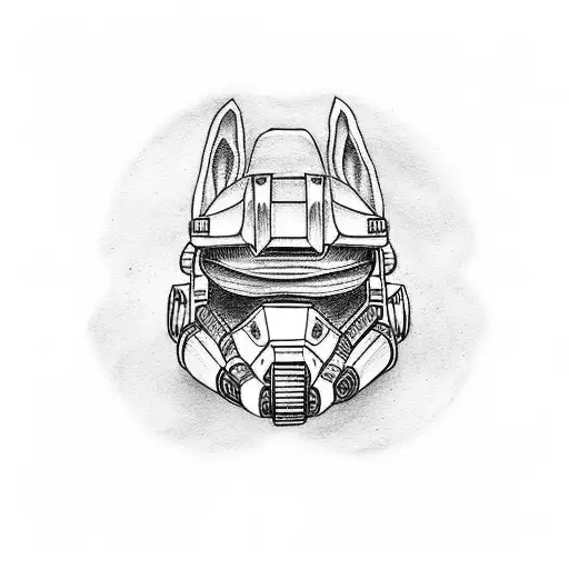 Master Chief and a Bunny  tattoo design idea