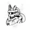 Master Chief and a Bunny  tattoo design idea