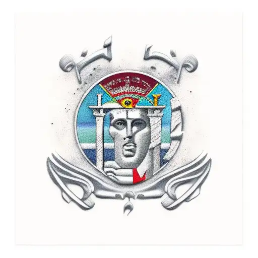 dieu grecs bras complet moderne tattoo design idea