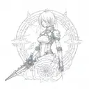nier automata tattoo design idea