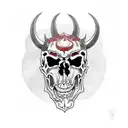 devil skull tattoo design idea