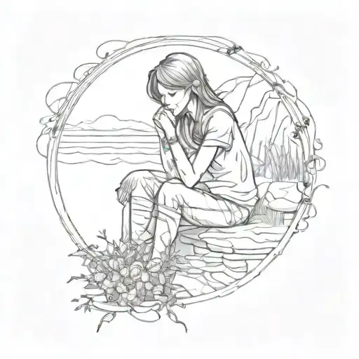 loneliness after a relationship tattoo design idea