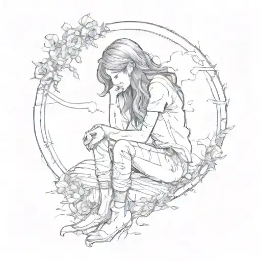 loneliness after a relationship tattoo design idea