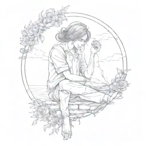 loneliness after a relationship tattoo design idea