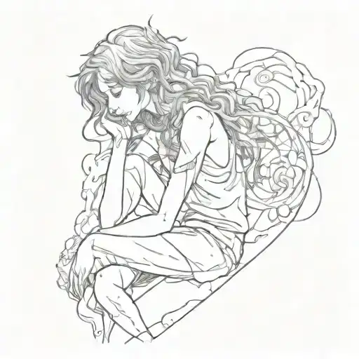 loneliness after a relationship tattoo design idea