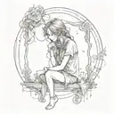 loneliness after a relationship tattoo design idea