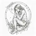 loneliness after a relationship tattoo design idea