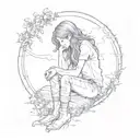 loneliness after a relationship tattoo design idea