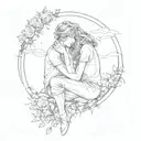 loneliness after a relationship tattoo design idea