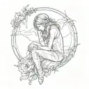 loneliness after a relationship tattoo design idea