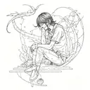 loneliness after a relationship tattoo design idea
