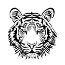 indian tiger face tattoo design idea