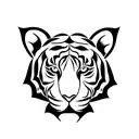 indian tiger face tattoo design idea