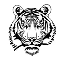 indian tiger face tattoo design idea