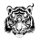 indian tiger face tattoo design idea