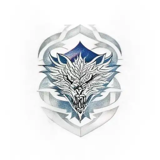 A traditional-style tattoo featuring the sigil of House Stark tattoo design idea