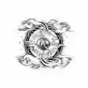 ground, water, fire, wind, void, courage, justice, temperance, wisdom, philosphy tattoo design idea