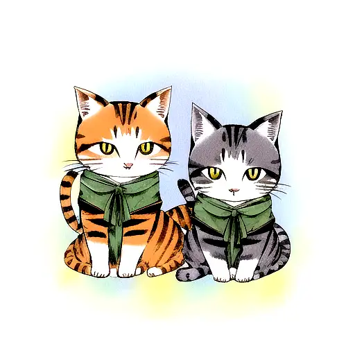 Cat tattoo design idea