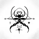 Scorpio constellation and zodiac sign tattoo design idea