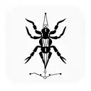 Scorpio constellation and zodiac sign tattoo design idea