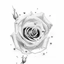 rose and 2002 tattoo design idea