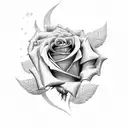 rose and 2002 tattoo design idea