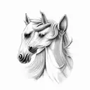 horse running tattoo design idea