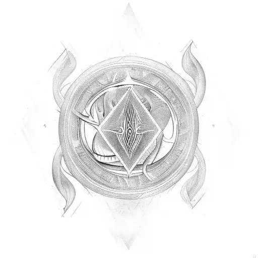 Tough love symbolic imagery. Geometric shapes and patterns. Waves. Wise quote. Spiritua tattoo design idea