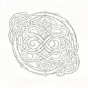 infinity symbol with the names Gustavo and Webber between the symbol tattoo design idea