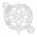 infinity symbol with the names Gustavo and Webber between the symbol tattoo design idea