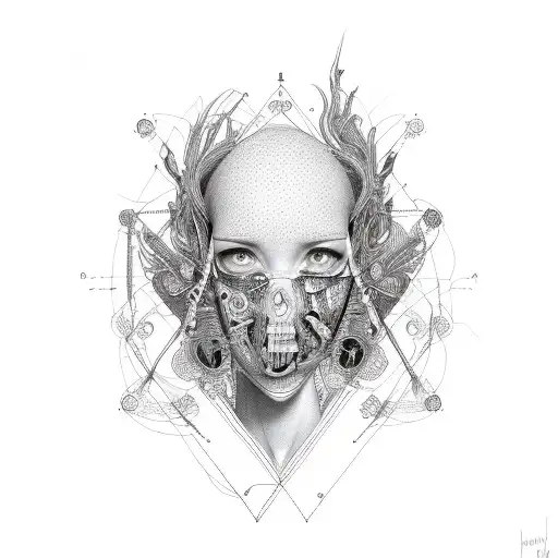 anatomy, woman, pattern tattoo design idea