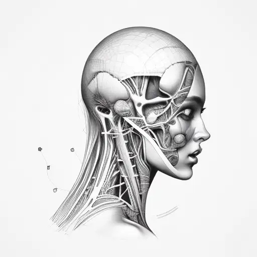 anatomy, woman, pattern tattoo design idea