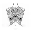 anatomy, woman, pattern tattoo design idea