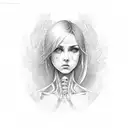 anatomy, woman, pattern tattoo design idea