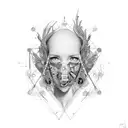 anatomy, woman, pattern tattoo design idea