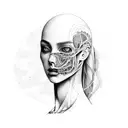anatomy, woman, pattern tattoo design idea