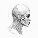 anatomy, woman, pattern tattoo design idea