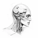 anatomy, woman, pattern tattoo design idea