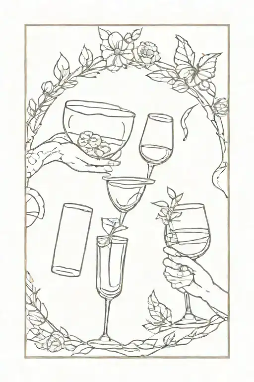 toast to the ones we lost along the way tattoo design idea