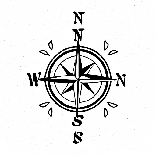 Compass, judgement, doe , hummingbird tattoo design idea