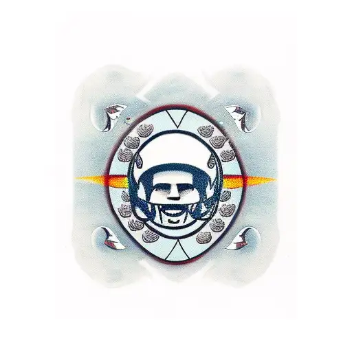 boy play football tattoo design idea