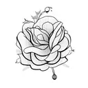 Mary Poppins, poppy flower, heart beat line tattoo design idea