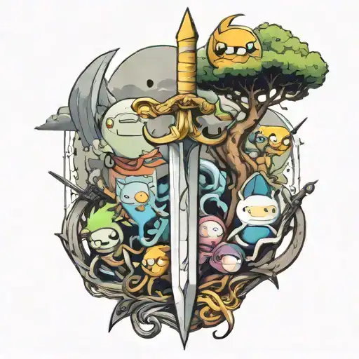 adventure time swords  tattoo design idea