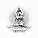 buddha duality tattoo design idea