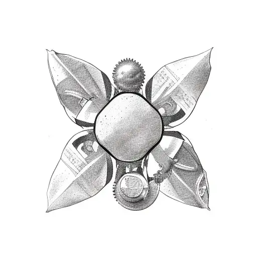 Money magnet in four leaf clover tattoo design idea
