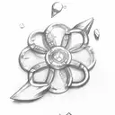 Money magnet in four leaf clover tattoo design idea