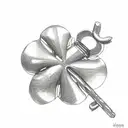 Money magnet in four leaf clover tattoo design idea